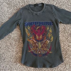 MOTHER | Thermal Sapphire Graphic Long-sleeve | Size XS